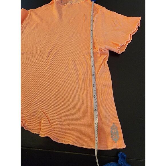 Free People FP Movement NWOT Madeline Funnel Baby tee size xs creamsicle orange - Picture 9 of 9